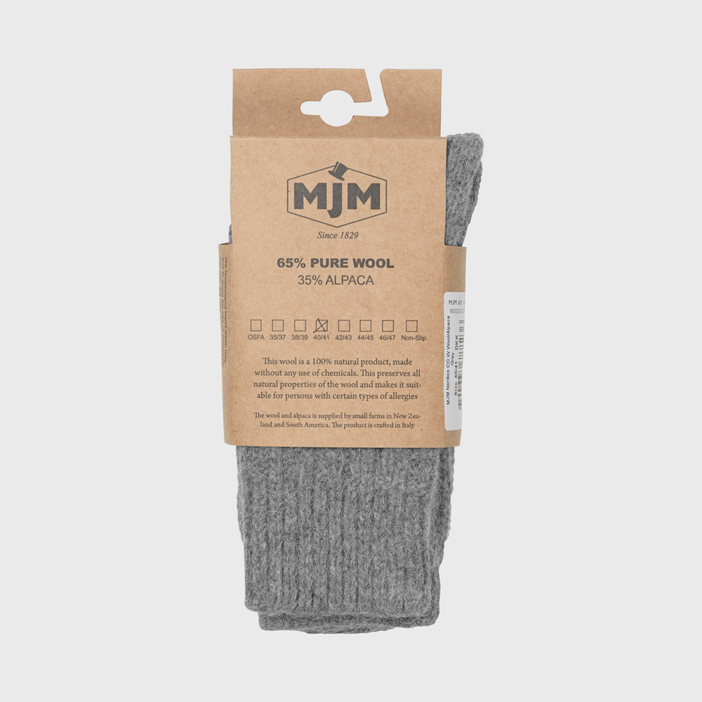 MJM Calzini Socks Rib / Alpaca Wool / Grey