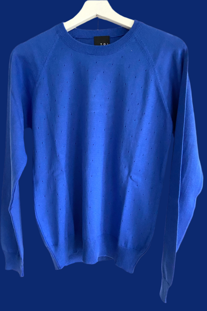 Tolsing Bjørk Strikbluse / Blue