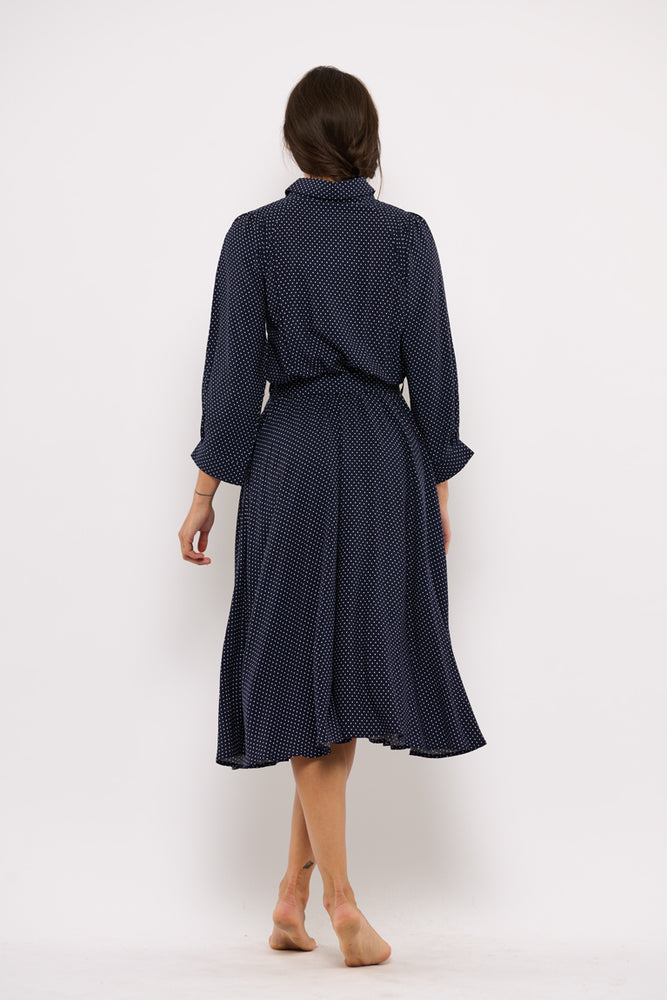 Tolsing Madeleine Dress / Navy Dots