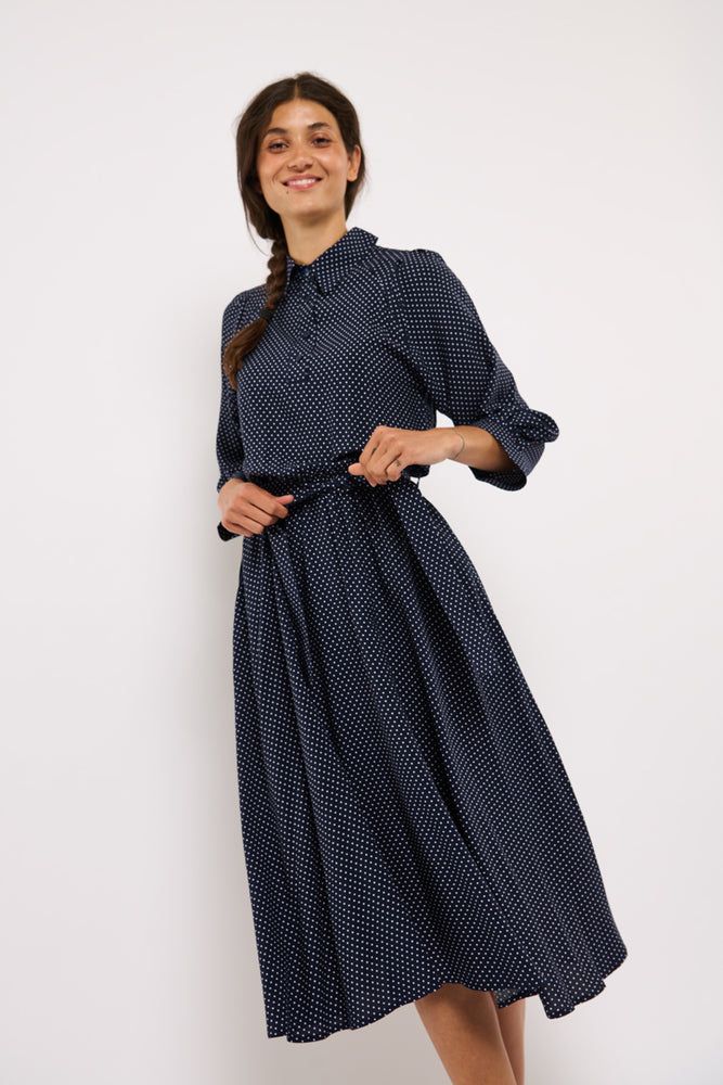 Tolsing Madeleine Dress / Navy Dots