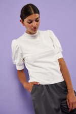 Sophia Lee Magda Puff Blouse / White organic