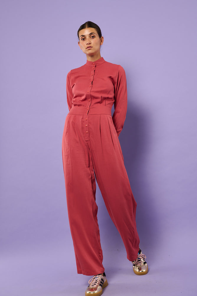 Sophia Lee Loa Jumpsuit / Dusty red