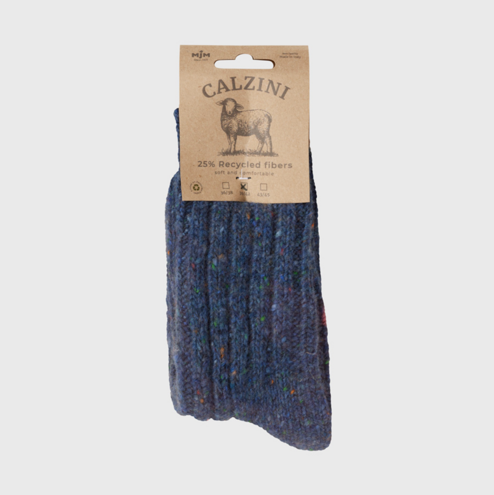 MJM Calzini Socks Rib Soft Wool Mix / Dark blue